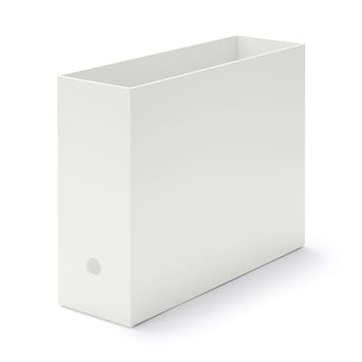 【幅１０ｃｍ】再生ポリプロピレン入りファイルボックス・スタンダードタイプ　ホワイトグレー