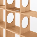 スタッキングシェルフ　猫用　３段×５列セット　オーク材突板