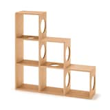 スタッキングシェルフ　猫用　３段×３列セット　オーク材突板