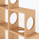 スタッキングシェルフ　猫用　３段×３列セット　オーク材突板