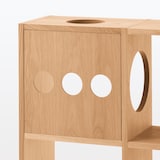 スタッキングシェルフ　木製ボード　オープン　オーク材突板