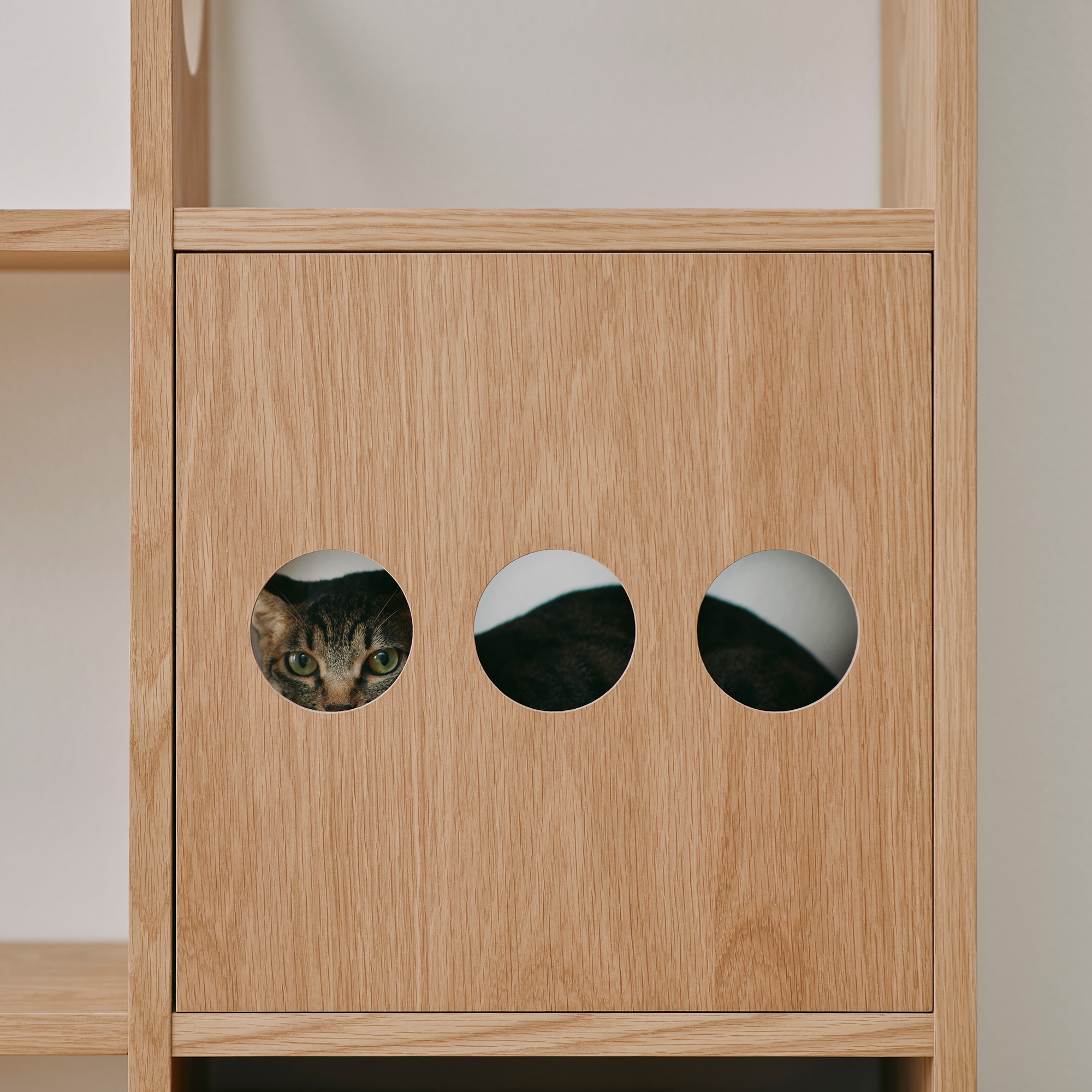 スタッキングシェルフ　木製ボード　オープン　オーク材突板