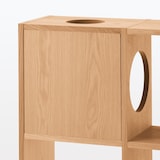 スタッキングシェルフ　木製ボード　クローズ　オーク材突板