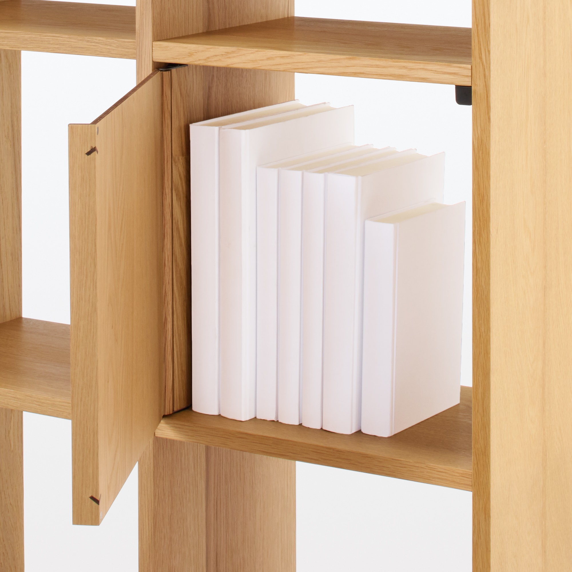 スタッキングシェルフ　木製扉　オーク材突板