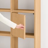 スタッキングシェルフ　木製扉　オーク材突板