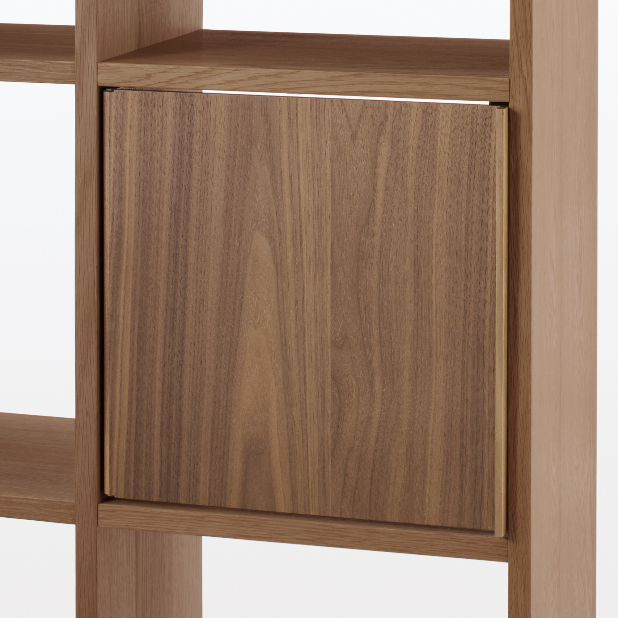 スタッキングシェルフ　木製扉　ウォールナット材突板