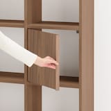 スタッキングシェルフ　木製扉　ウォールナット材突板