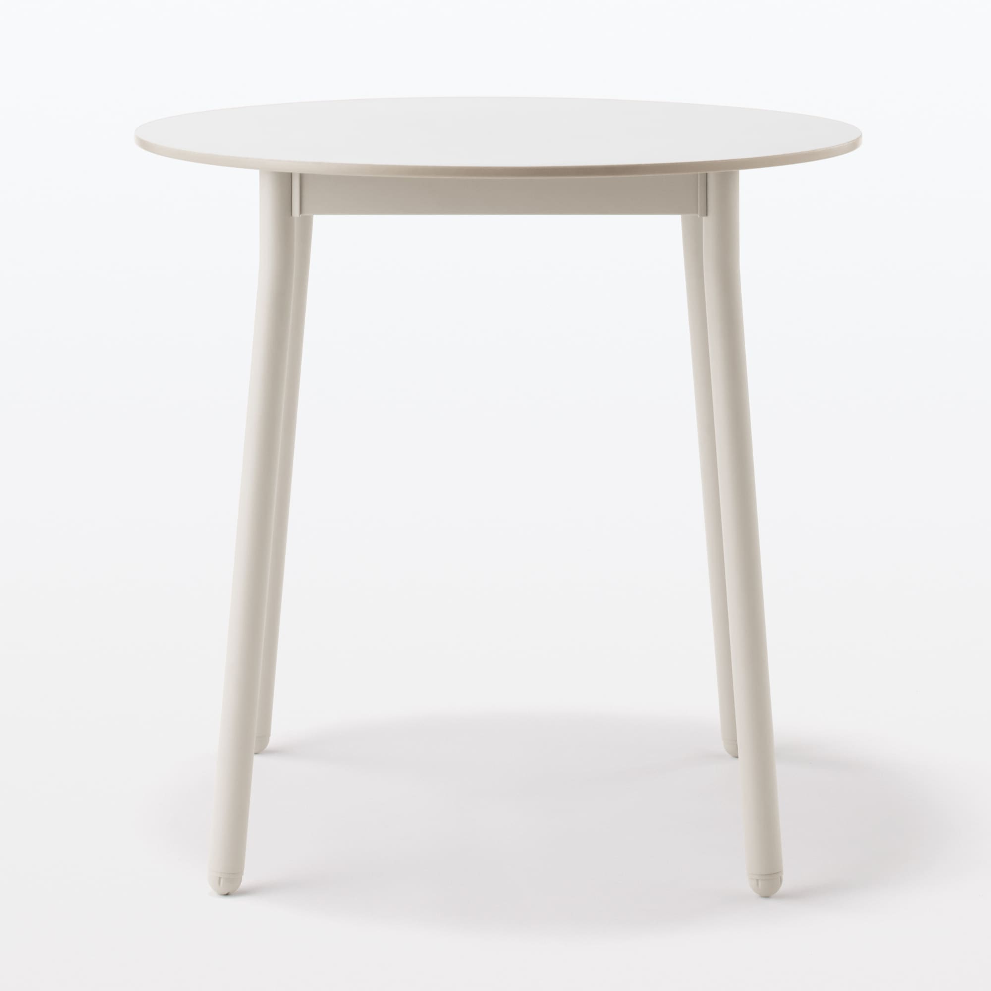 中でも外でも使える　丸テーブル　アルミ脚　小