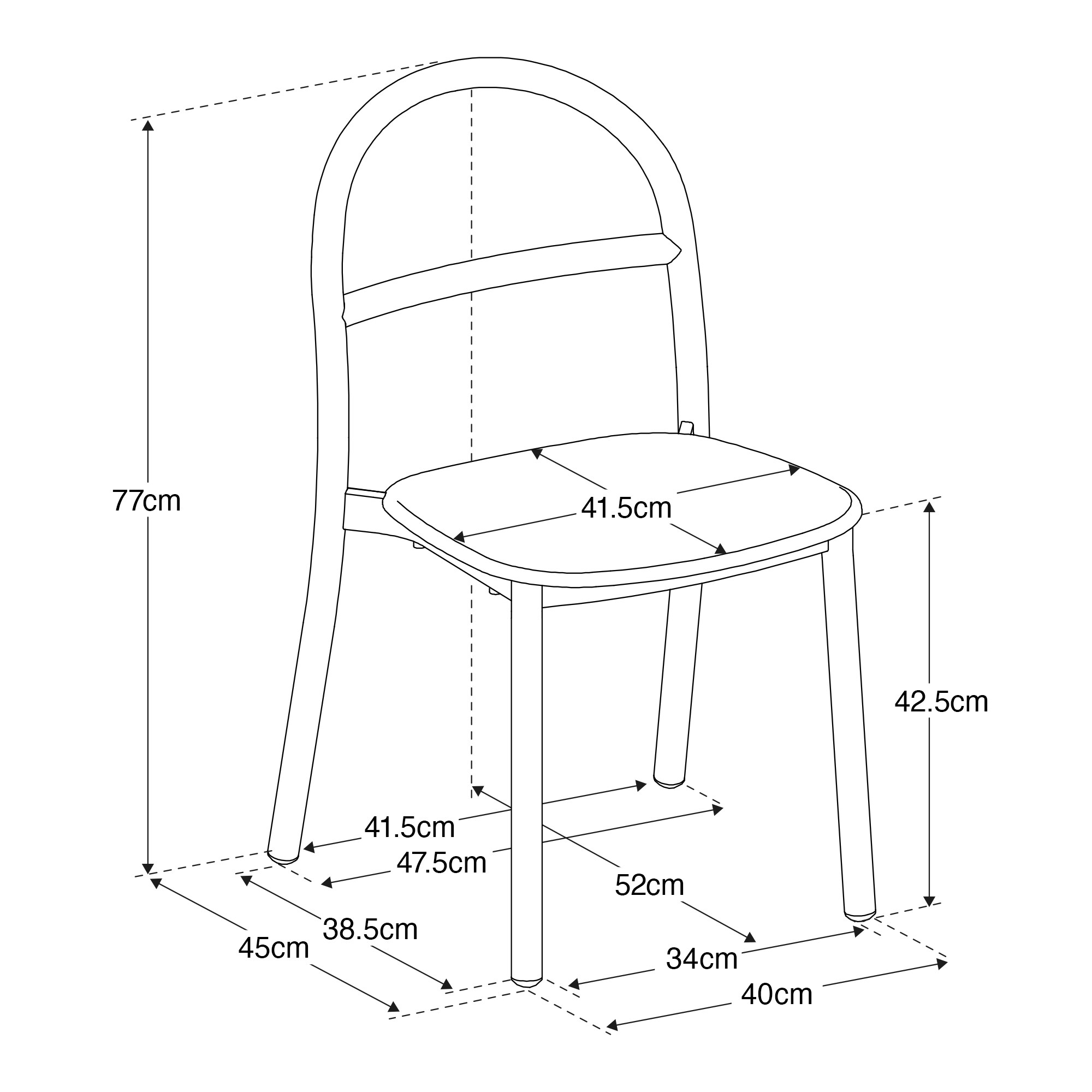 Amazon.co.jp: Muji 82583175 Oak Fiber Cord Armchair, Width