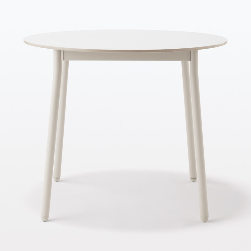 中でも外でも使える 丸テーブル アルミ脚 大 | 無印良品 