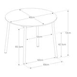 中でも外でも使える　丸テーブル　アルミ脚　大