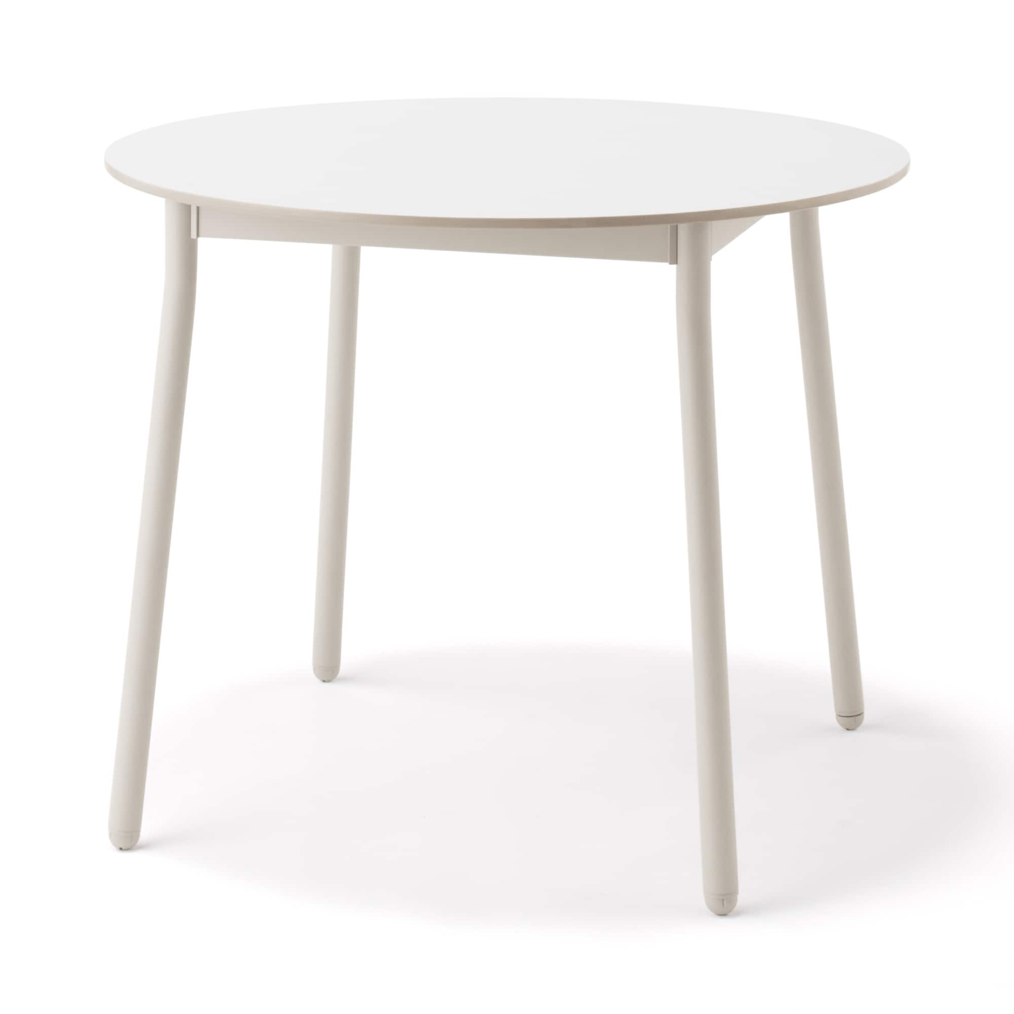 中でも外でも使える　丸テーブル　アルミ脚　大