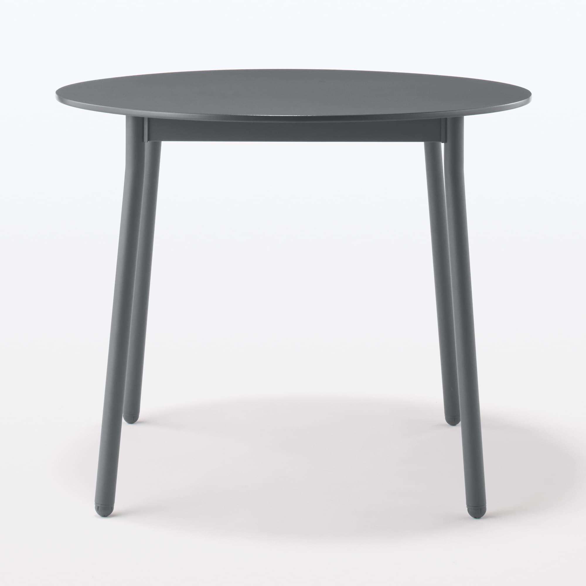 中でも外でも使える　丸テーブル　アルミ脚　大