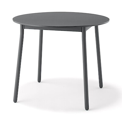 中でも外でも使える　丸テーブル　アルミ脚　大