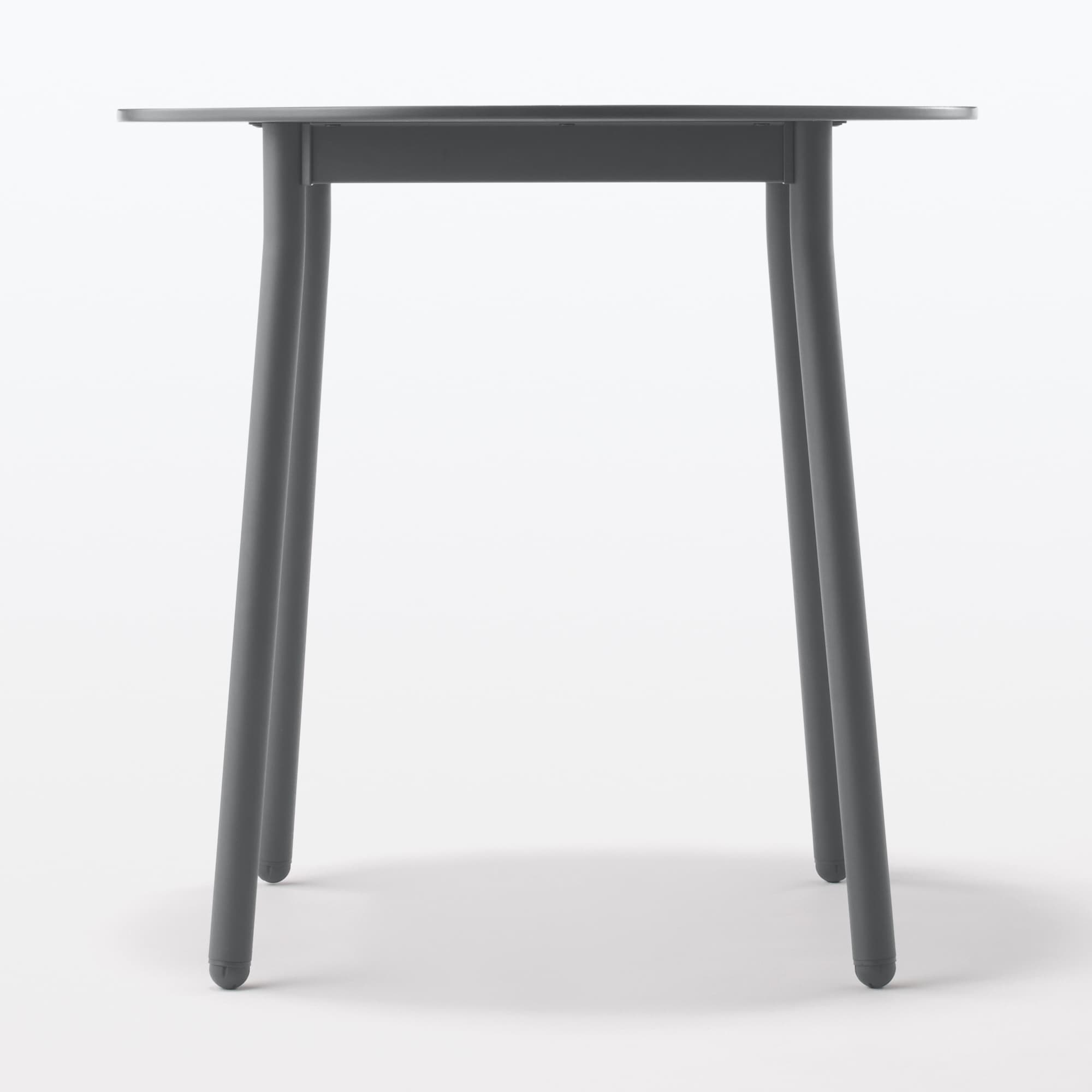 中でも外でも使える　丸テーブル　アルミ脚　小