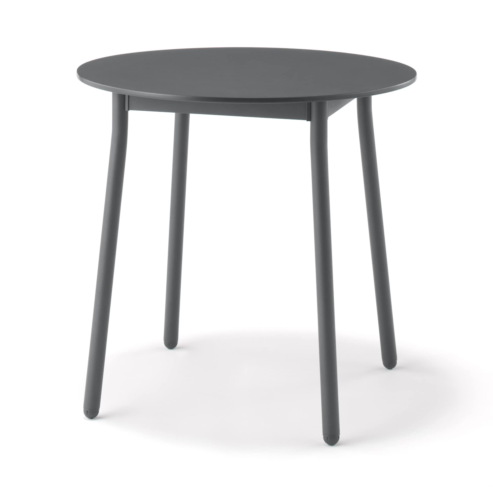 中でも外でも使える　丸テーブル　アルミ脚　小