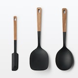 木柄　シリコーン　調理スプーン