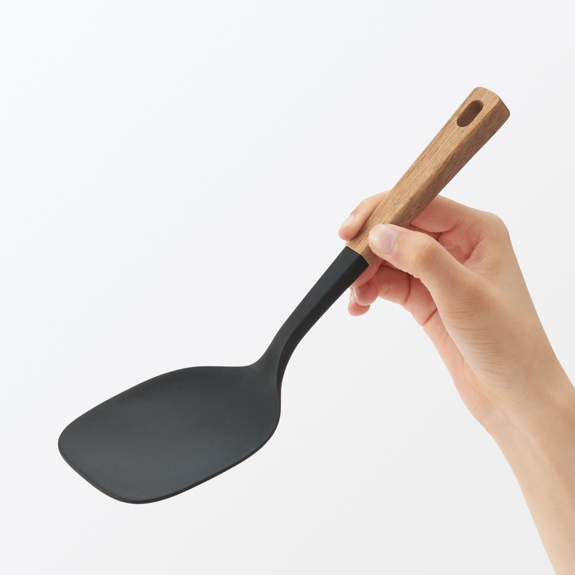 木柄　シリコーン　ターナースプーン
