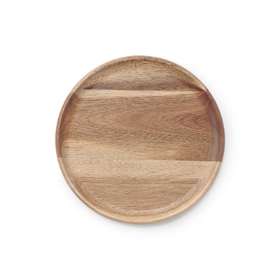 アカシア　お皿にもなるカッティングボード　丸型　約直径１８×高さ１．５ｃｍ