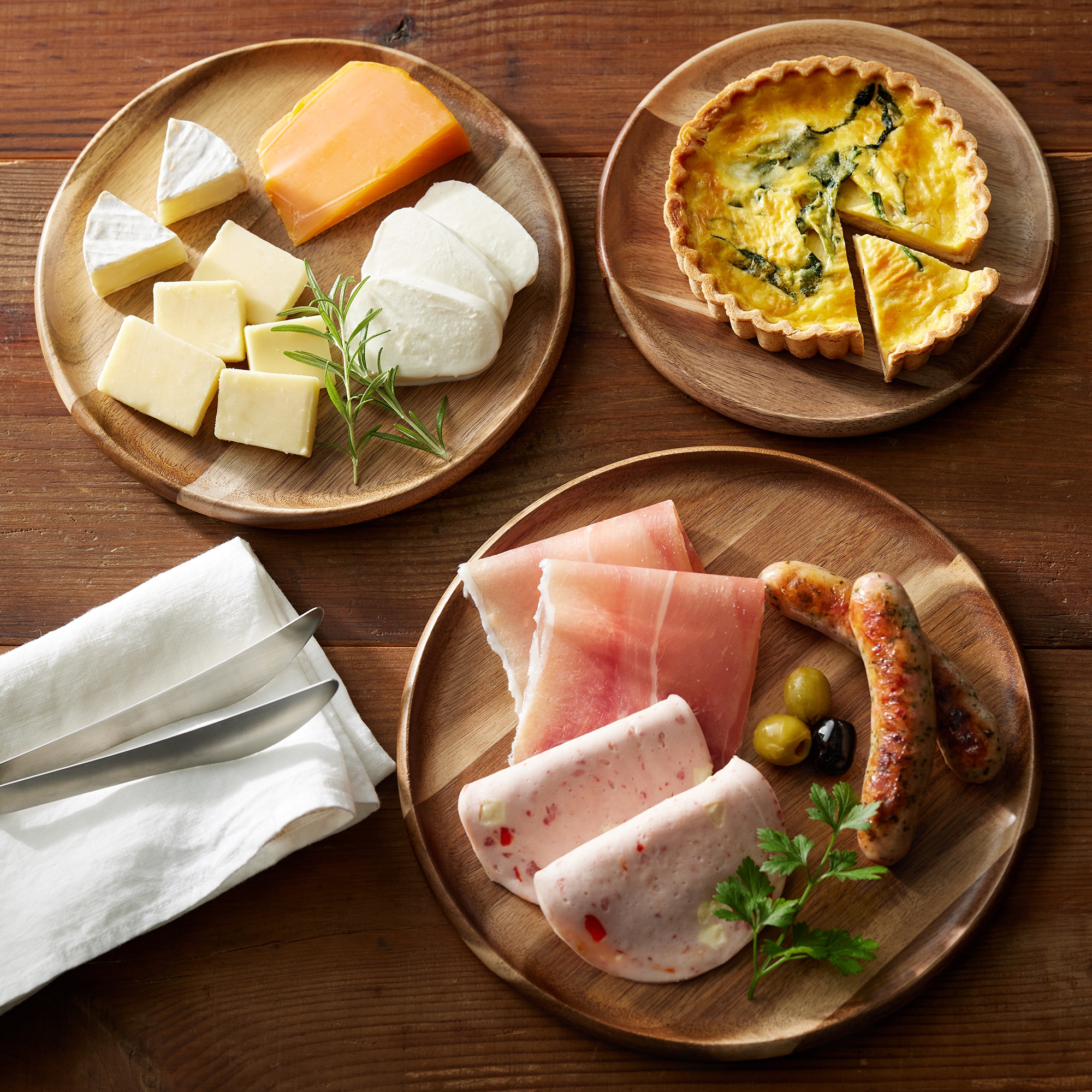 アカシア　お皿にもなるカッティングボード　丸型