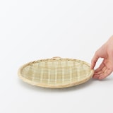 竹材　ござ目編み　盆ザル　大