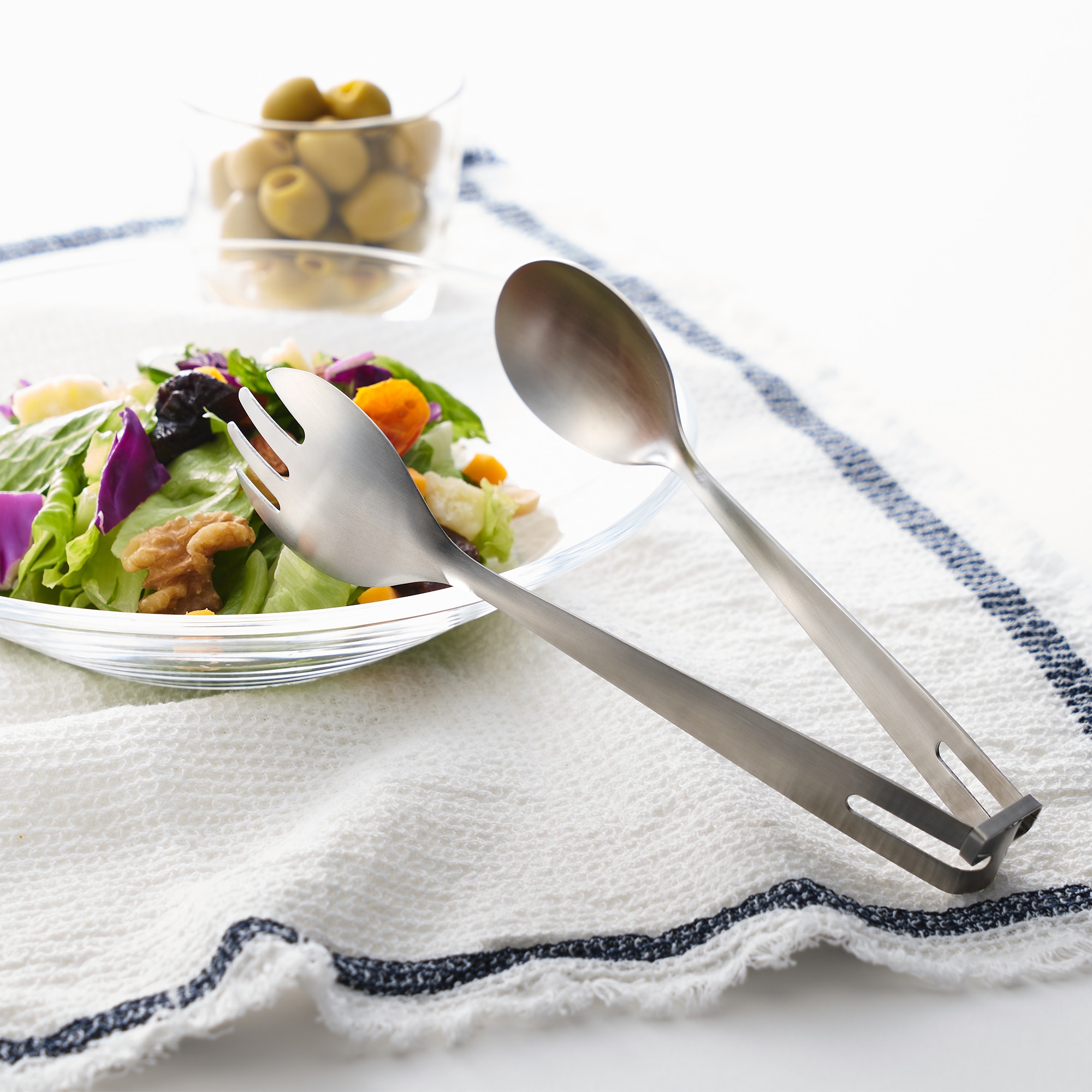 ステンレス　サラダトング　ストッパー付き