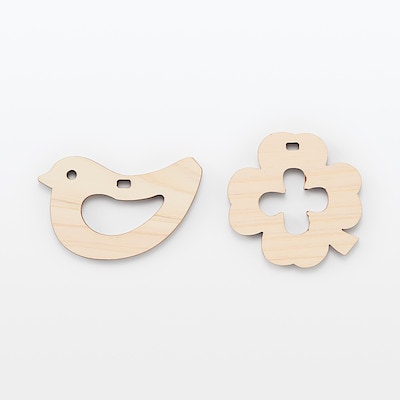 木製オーナメント　コトリ／クローバー