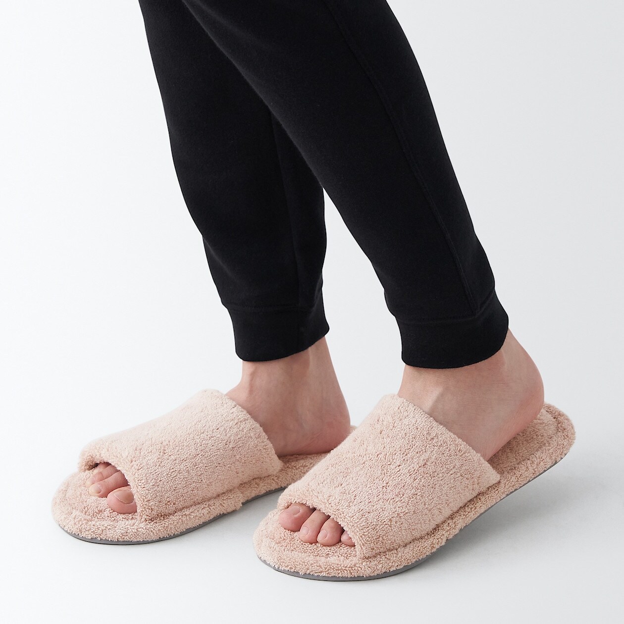 洗える綿パイルスリッパ・前あき | 無印良品