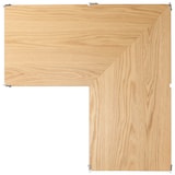 ステンレスユニットシェルフ　追加棚　コーナータイプ　オーク材