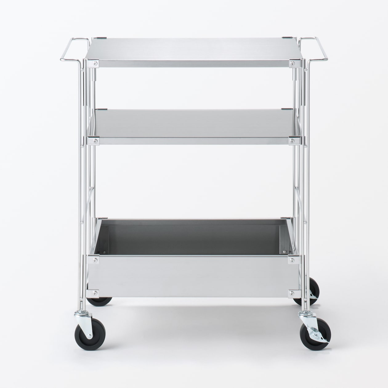 ステンレスユニットシェルフワゴンセット