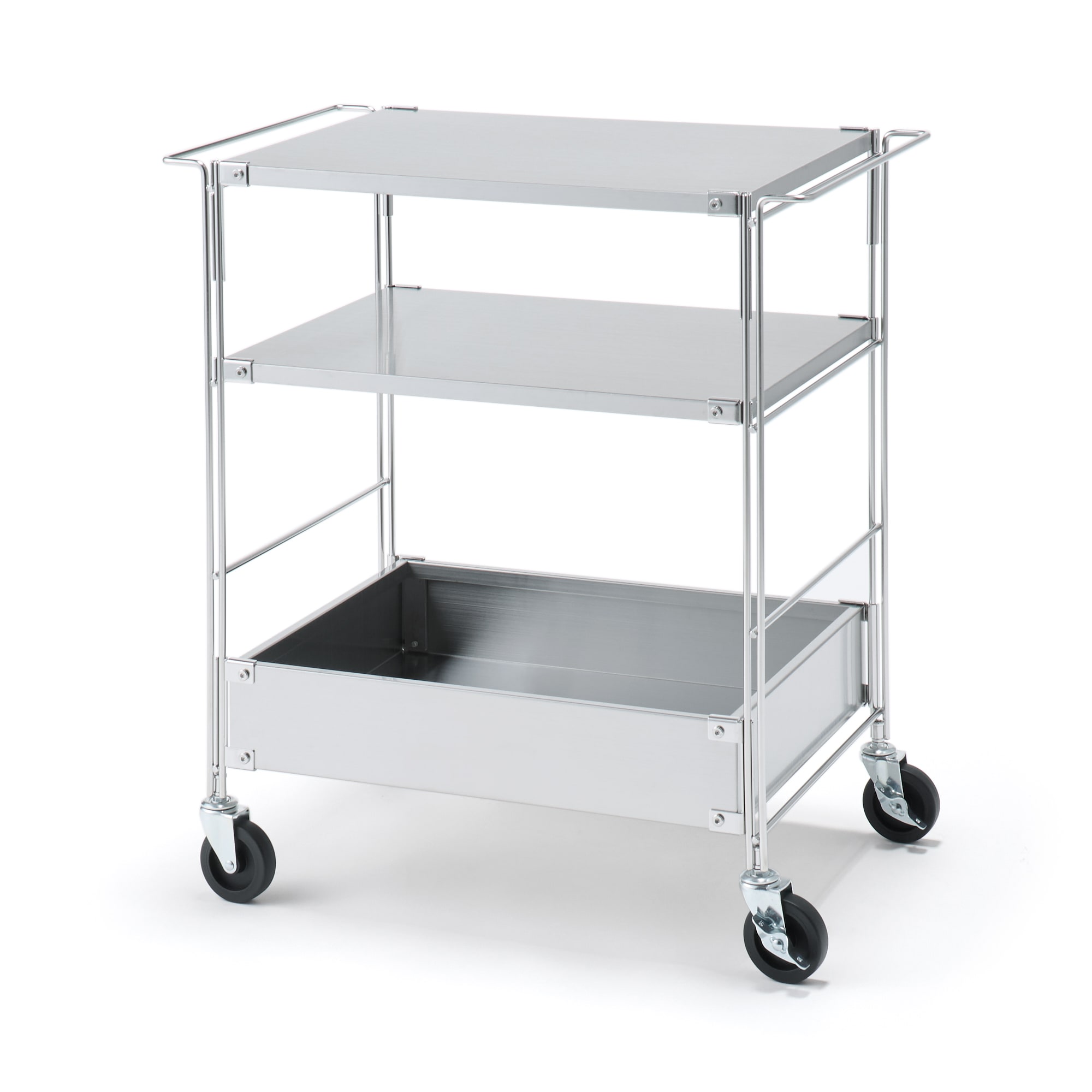 ステンレスユニットシェルフワゴンセット
