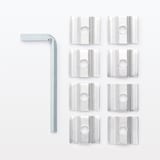 ステンレスユニットシェルフ用サイドクロスバー　ステンレス