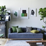 ［ＩＤＥＥ］カレイド　クッションカバー　４０ｃｍ角　オリーブ