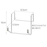 ステンレス　扉につける収納　フック　２連　シンク扉用