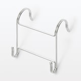 ステンレス　上でも下でも使えるＳ字フック　２連