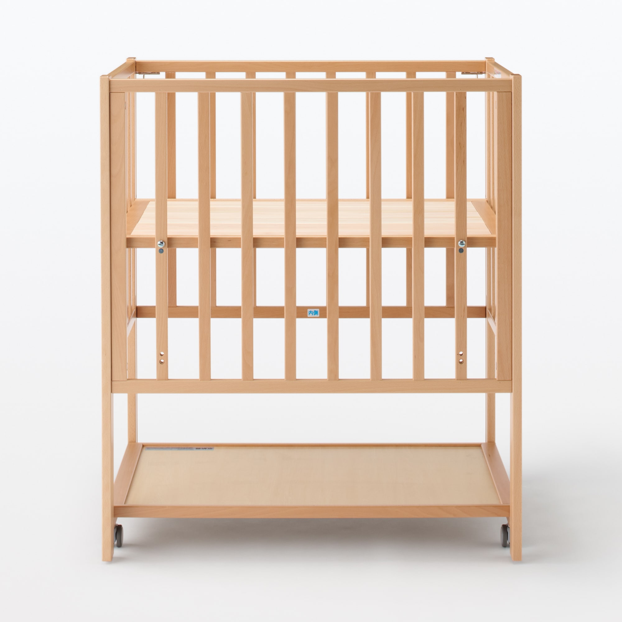 ビーチ材　ベビーベッド