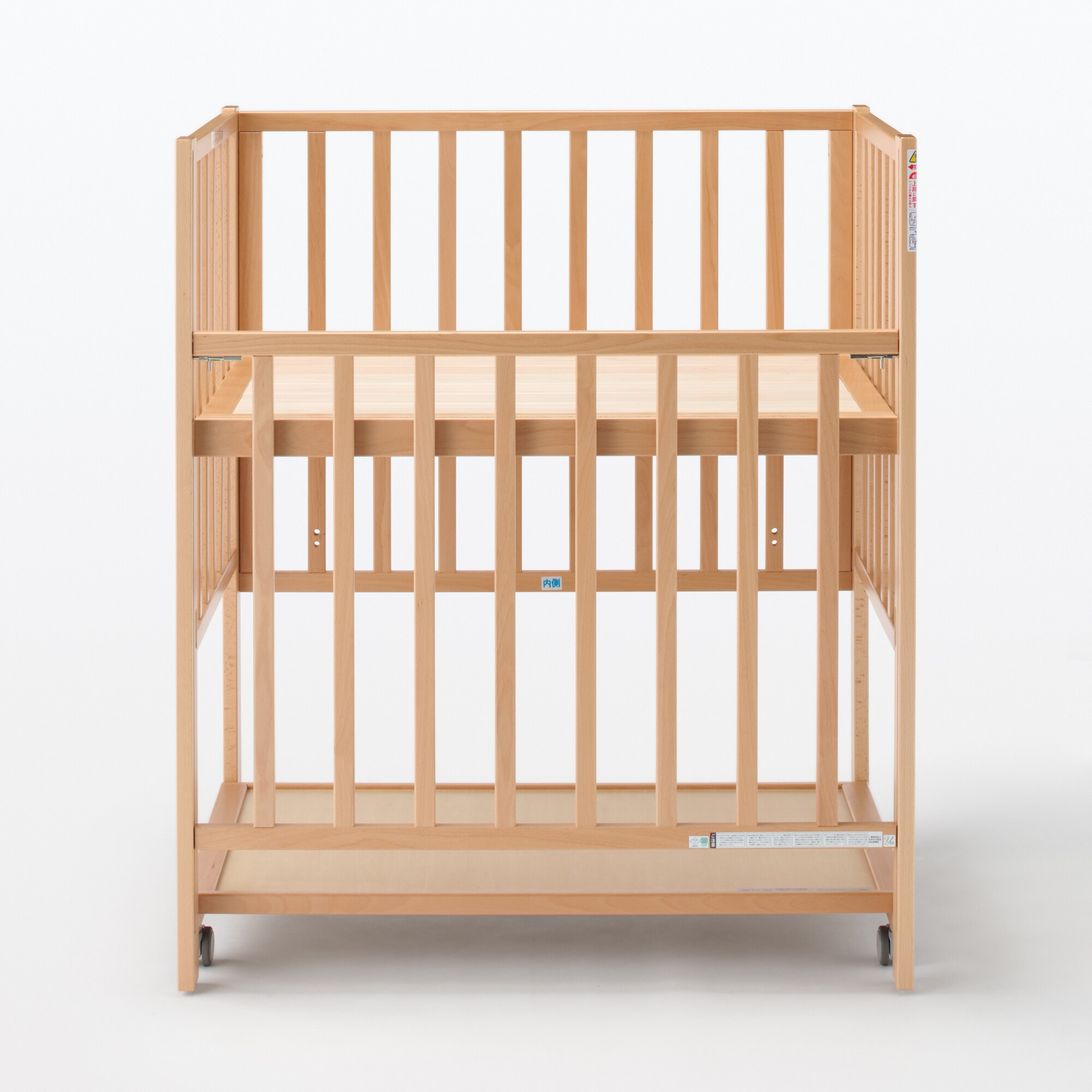 【送料込み】MUJI ベビーベッド オーク材 中古　無印良品 送料込み】MUJI ベビーベッド オーク材 中古無印良品