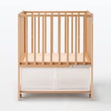 ビーチ材　ベビーベッド