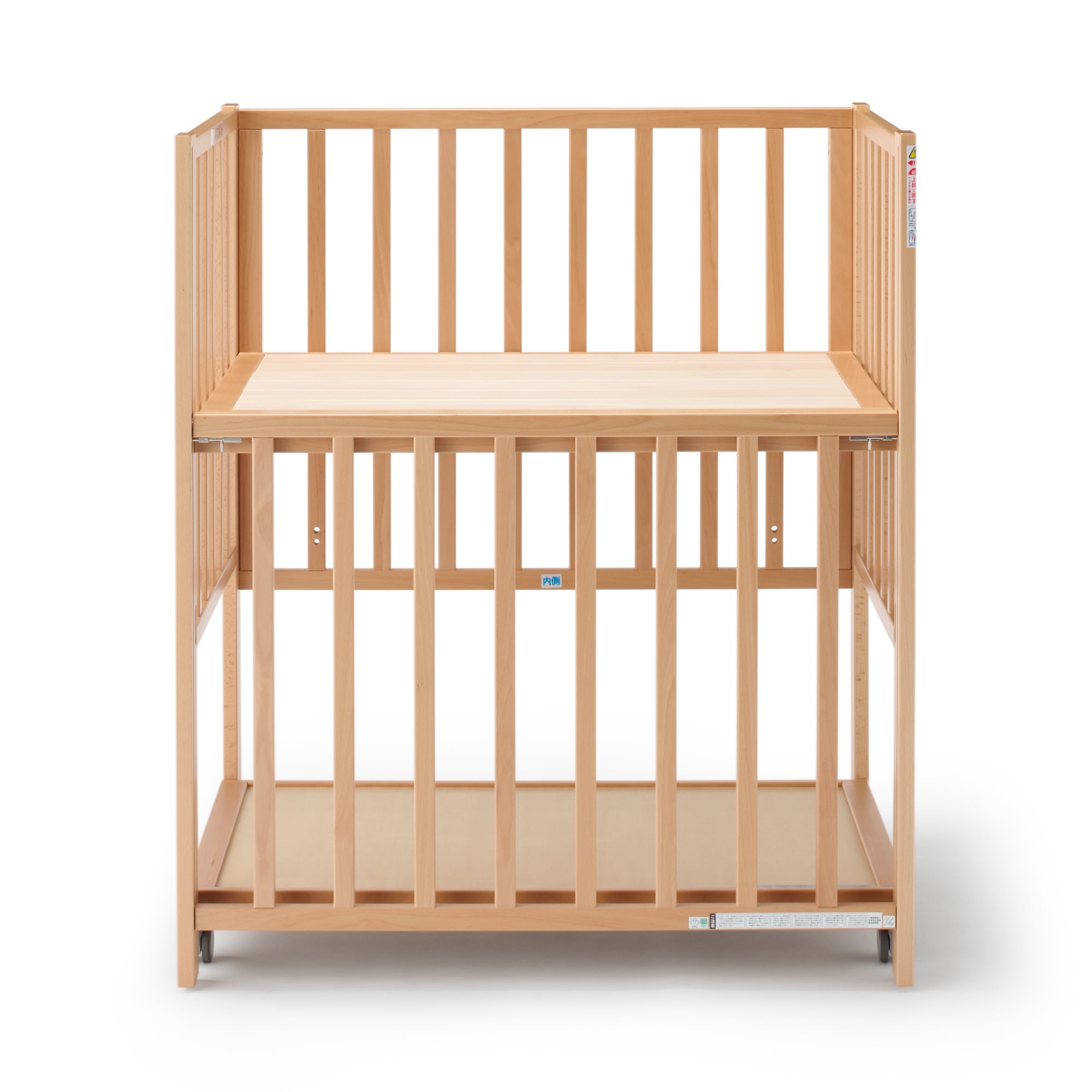 ビーチ材　ベビーベッド