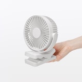 置いても使える　充電式クリップファン