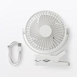 置いても使える　充電式クリップファン