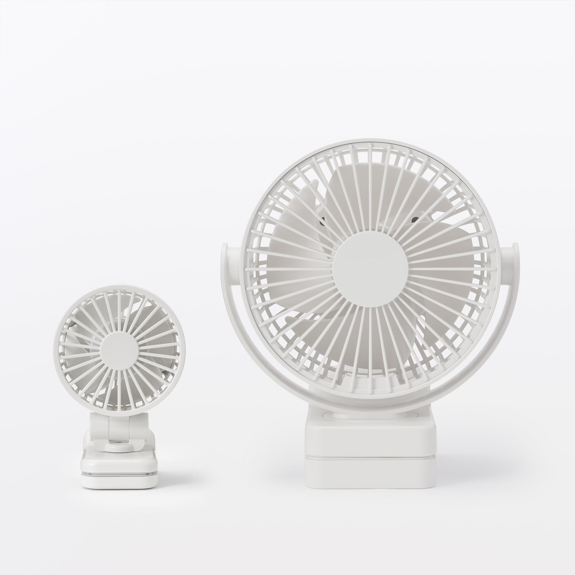 置いても使える　充電式クリップファン