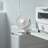 置いても使える　充電式クリップファン