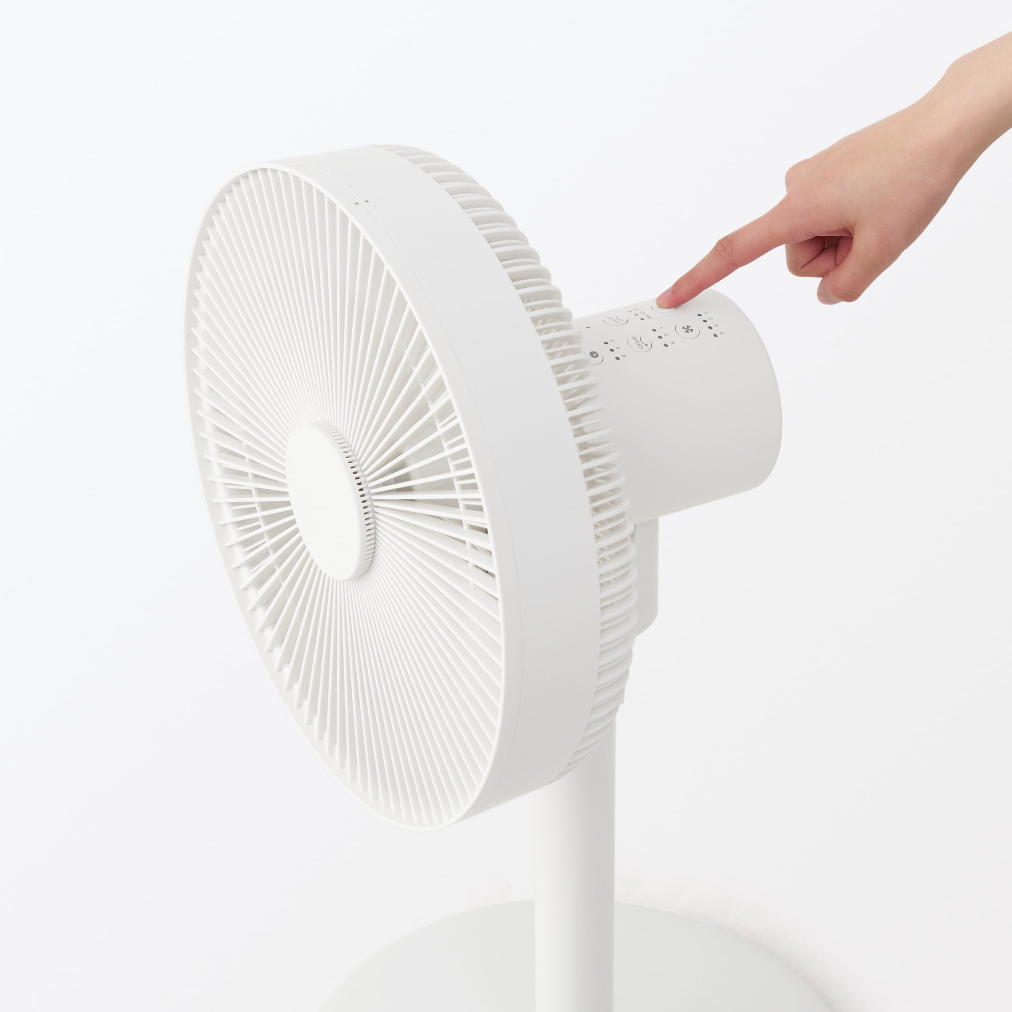 MUJI 無印良品 三菱 DC 扇風機 MJ-EFDC1 サーキュレーター 無印良品のDC扇風機（MJ‐EFDC）と三菱seasonsは同タイプ - 白い