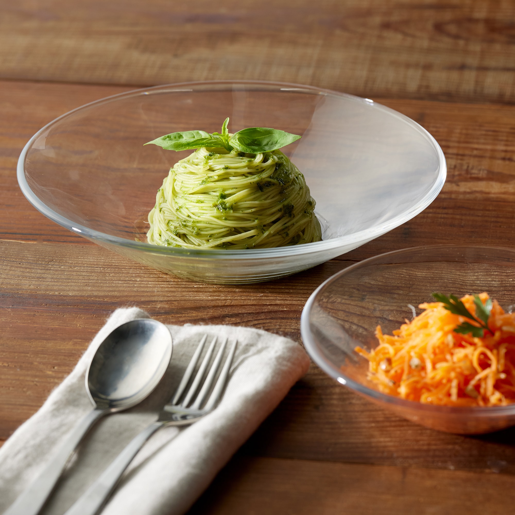 ソーダガラス　浅鉢　大