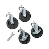 【パーツ】ステンレスユニットシェルフワゴンセット　キャスターセット