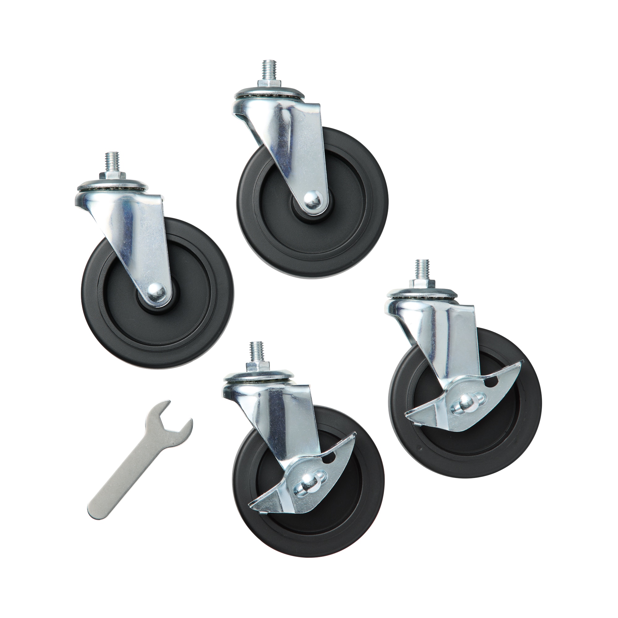 【パーツ】ステンレスユニットシェルフワゴンセット　キャスターセット