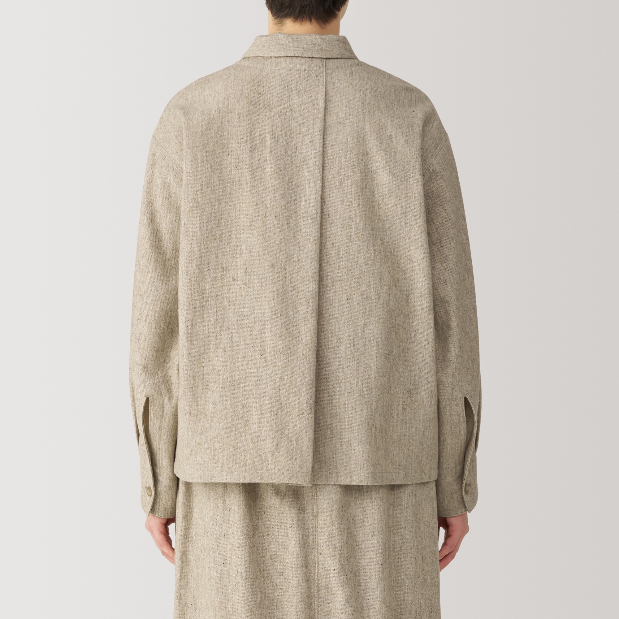 婦人　ウール混シャツジャケット