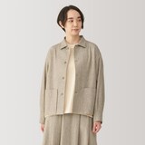 婦人　ウール混シャツジャケット