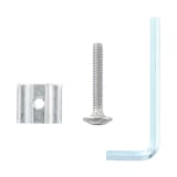 【パーツ】スチールユニットシェルフ　サイドパネル用　フィッティングパーツ一式